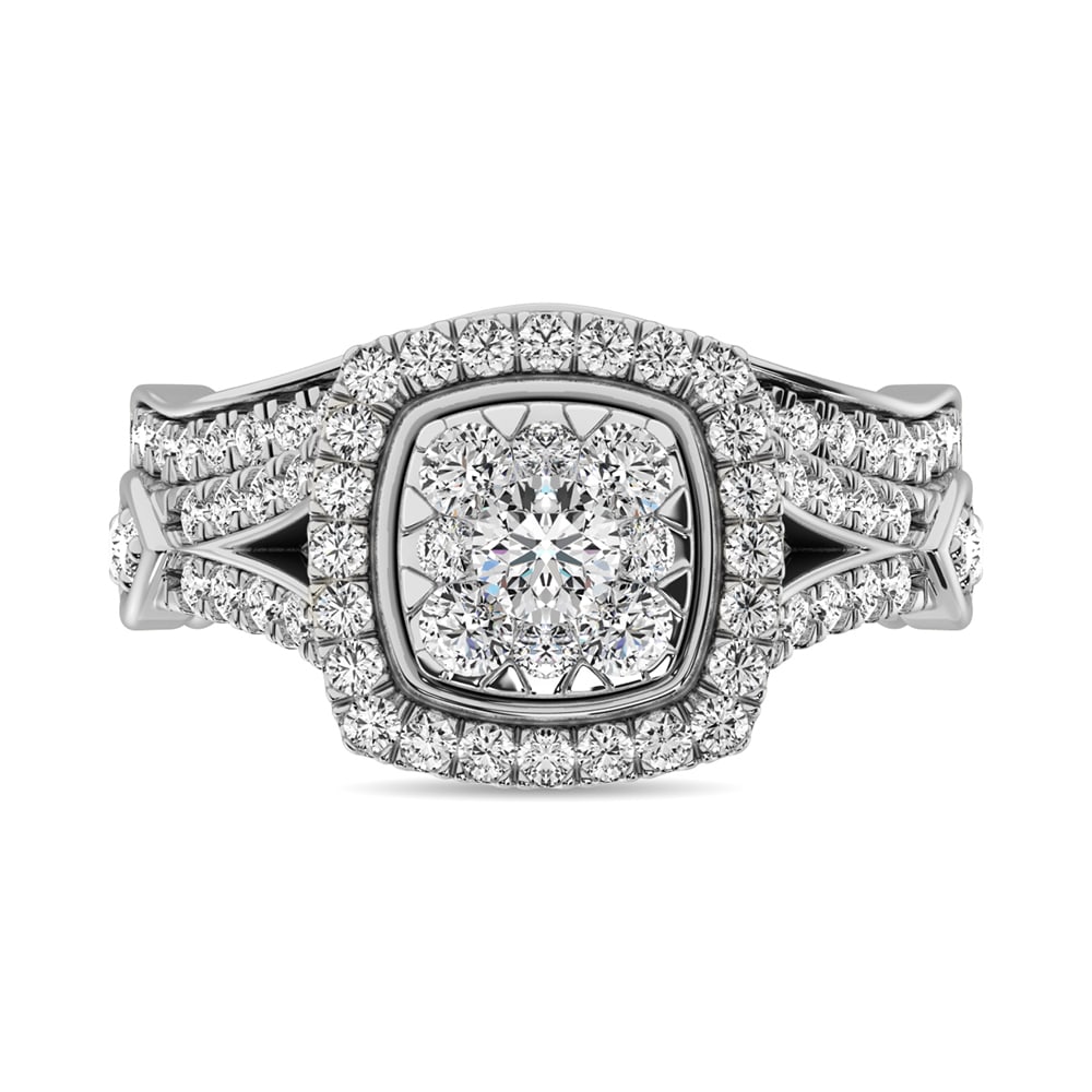 Diamond 1 1/4 Ct.tw Bridal Ring in 14K White Gold: Diamond 1 1/4 Ct.tw Bridal Ring in 14K White Gold 14k White Gold Stone Color: G-h Stone Clarity: I1 Each ring is presented in standard size 6.5. Complimentary resizing is available between sizes 510 (