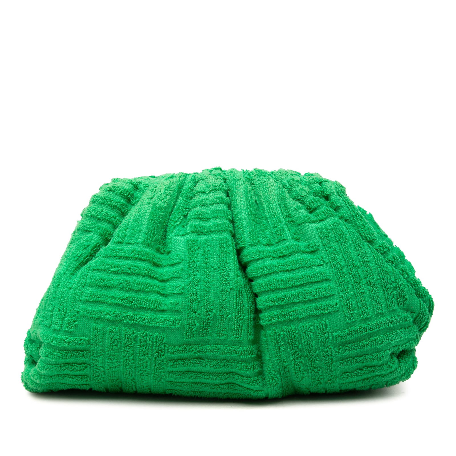 Bottega Veneta Teen Terry Cloth Pouch Bag Green (1 of 8)