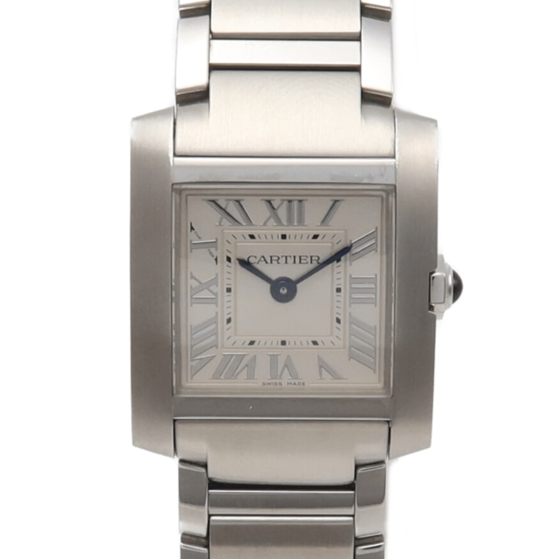 Cartier WSTA0065 Tank Francaise women's quartz stainless steel wristwatch: Cartier WSTA0065 Tank Francaise women's quartz stainless steel wristwatch Cartier Tank Francaise WSTA0065 women's quartz wristwatch in stainless steel with a silver dial and silver-tone case and brace