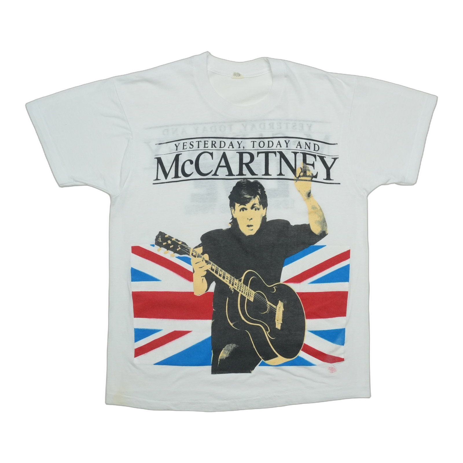 Vintage 1990 Paul McCartney Tour Shirt Yesterday Today White Cotton (1 of 6)