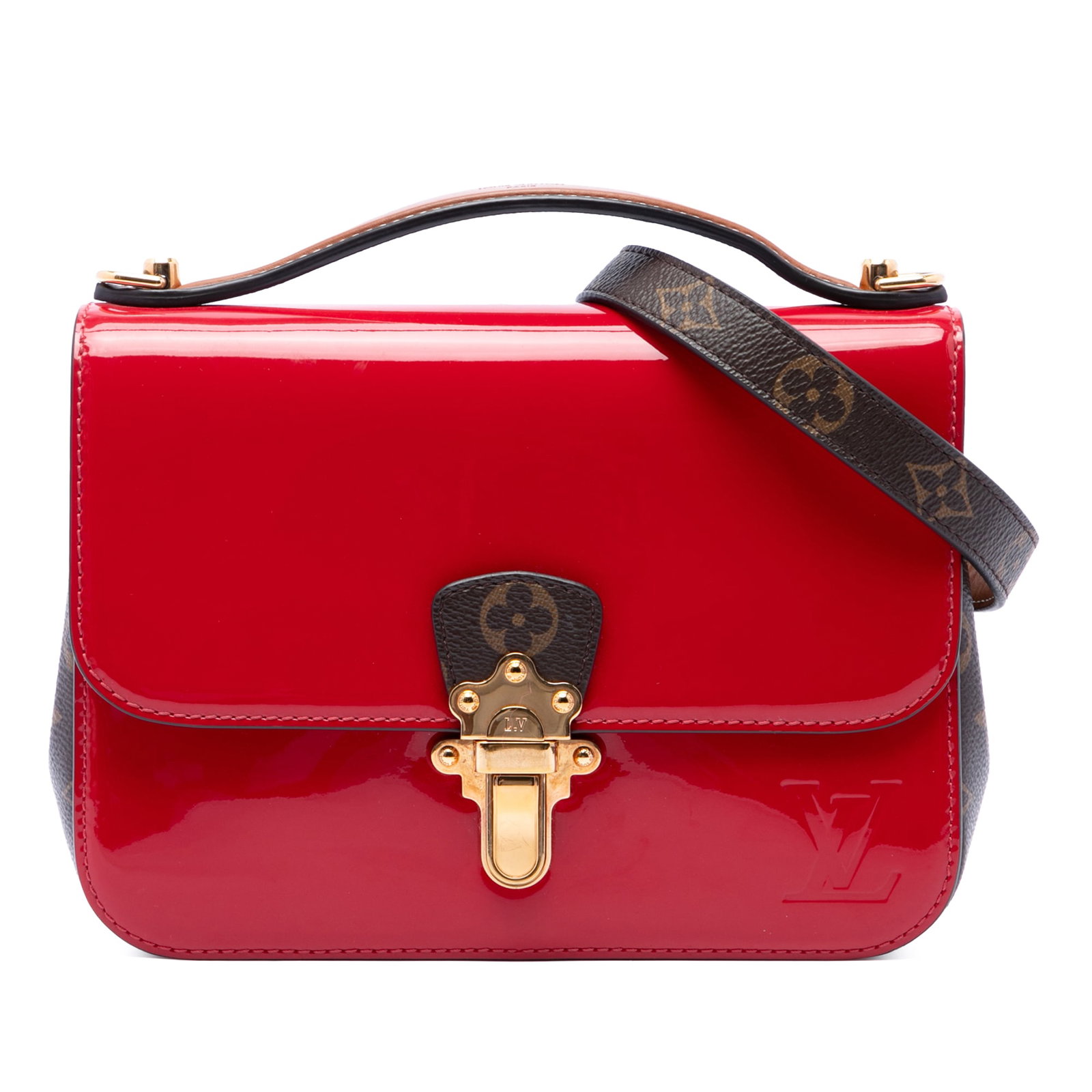 Louis Vuitton Cherrywood BB Vernis Miroir leather shoulder bag (1 of 7)