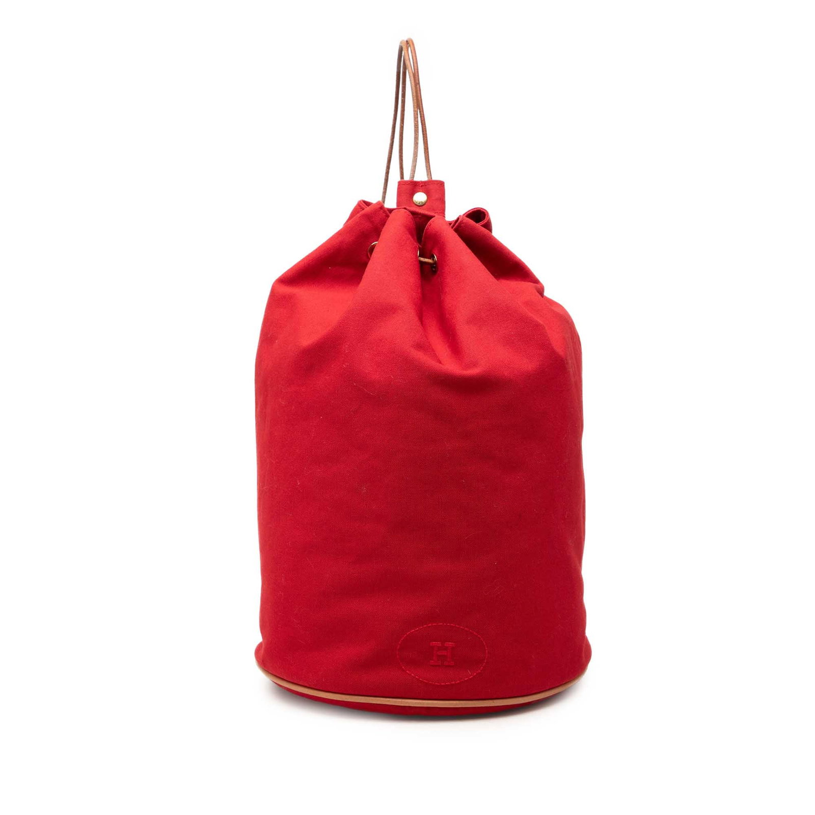 Hermes Toile Polochon Mimile Canvas Drawstring Backpack (1 of 6)