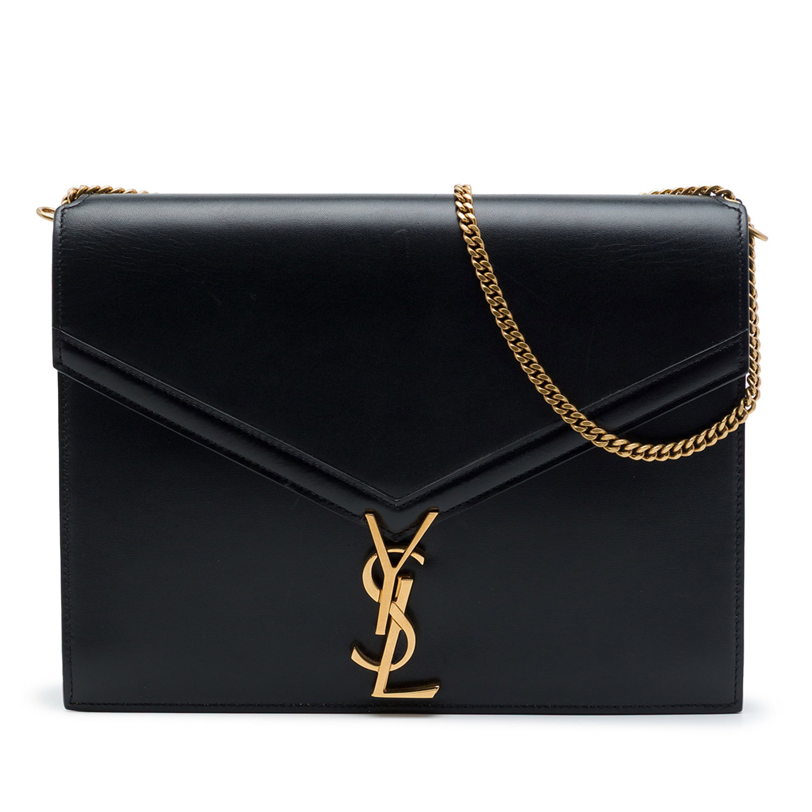 Saint Laurent Cassandra Monogram Leather Shoulder Bag Black (1 of 6)