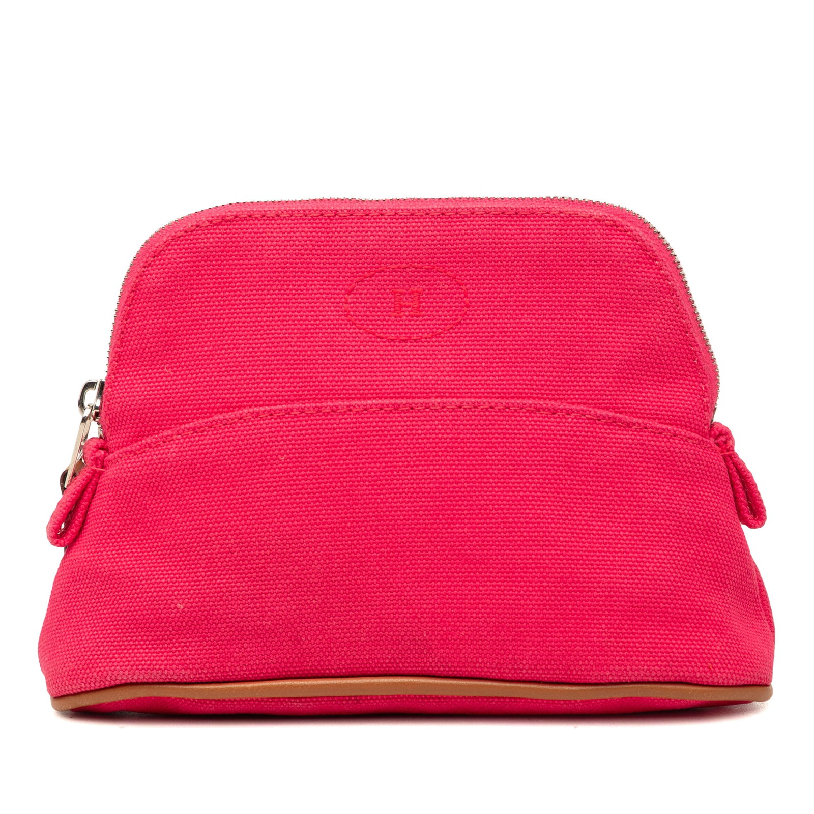 Hermes Mini Mini Bolide Canvas Pouch with Leather Trim (1 of 6)