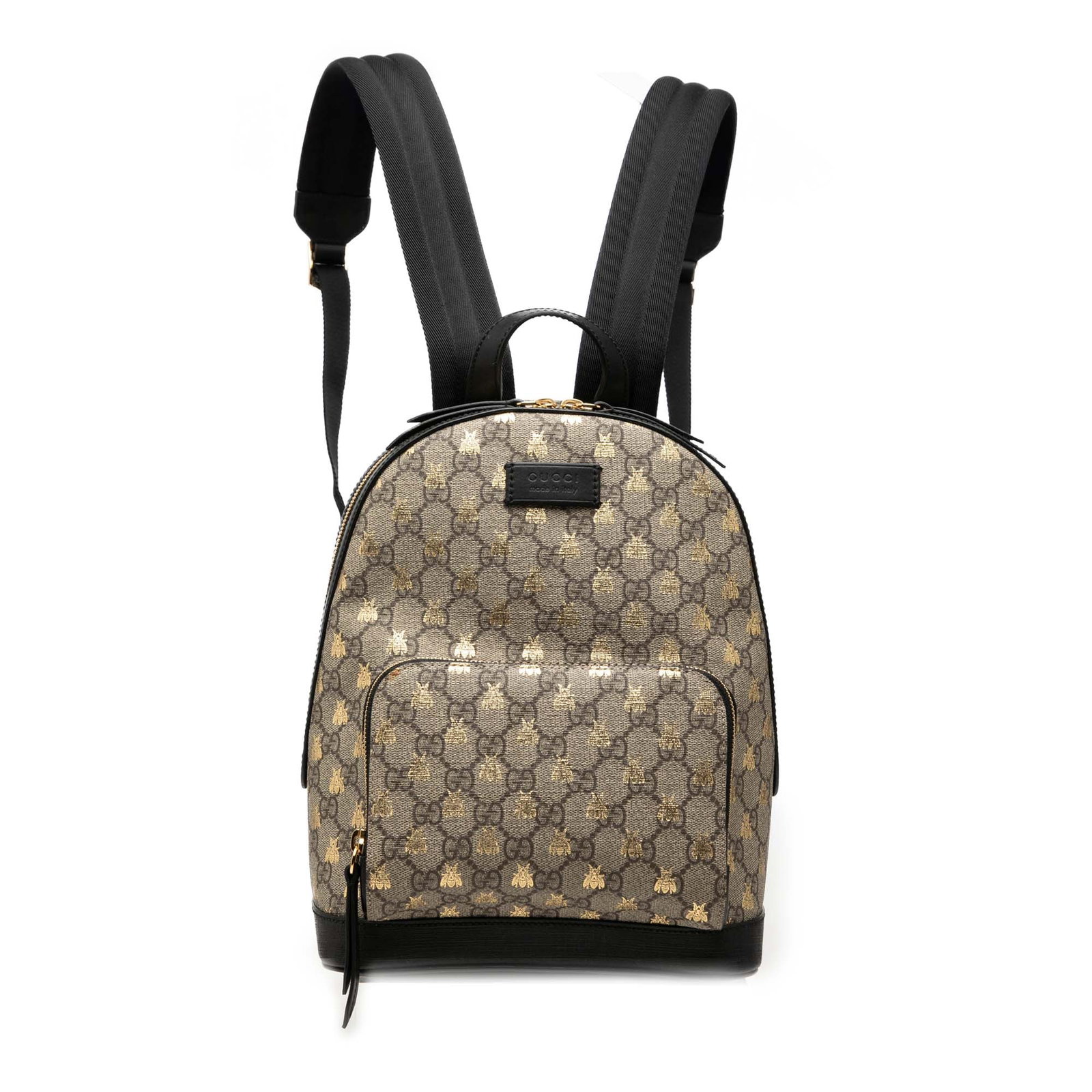 Gucci GG Supreme Bee Small Backpack Beige Coated Canvas (1 of 7)