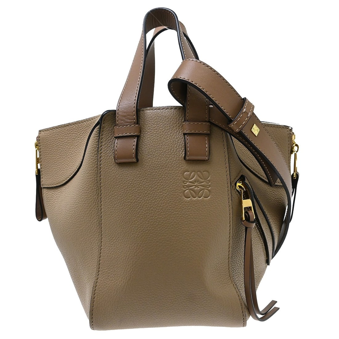 Loewe Hammock Small Beige Leather Shoulder Bag (1 of 9)
