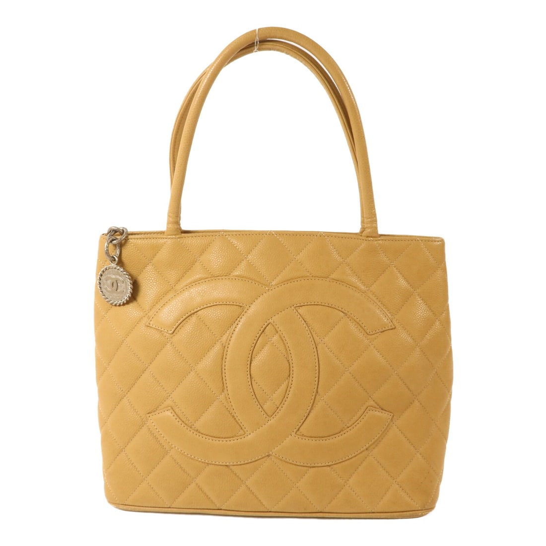 CHANEL Medallion Brown Calfskin Tote Bag with CC and SHW: CHANEL Medallion Brown Calfskin Tote Bag with CC and SHW CHANEL Medallion tote bag in brown calfskin leather with CC detailing and silver-tone hardware. This women's tote is made in France and feature