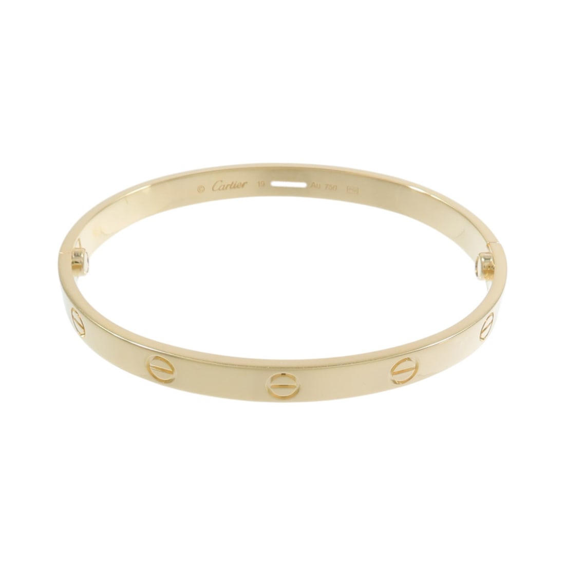 Cartier Love Bracelet in 18K Yellow Gold: Cartier Love Bracelet in 18K Yellow Gold Cartier Love bracelet crafted in 18K yellow gold with the iconic streamlined design. Made in France, this women's bracelet is presented with storage bags, guar