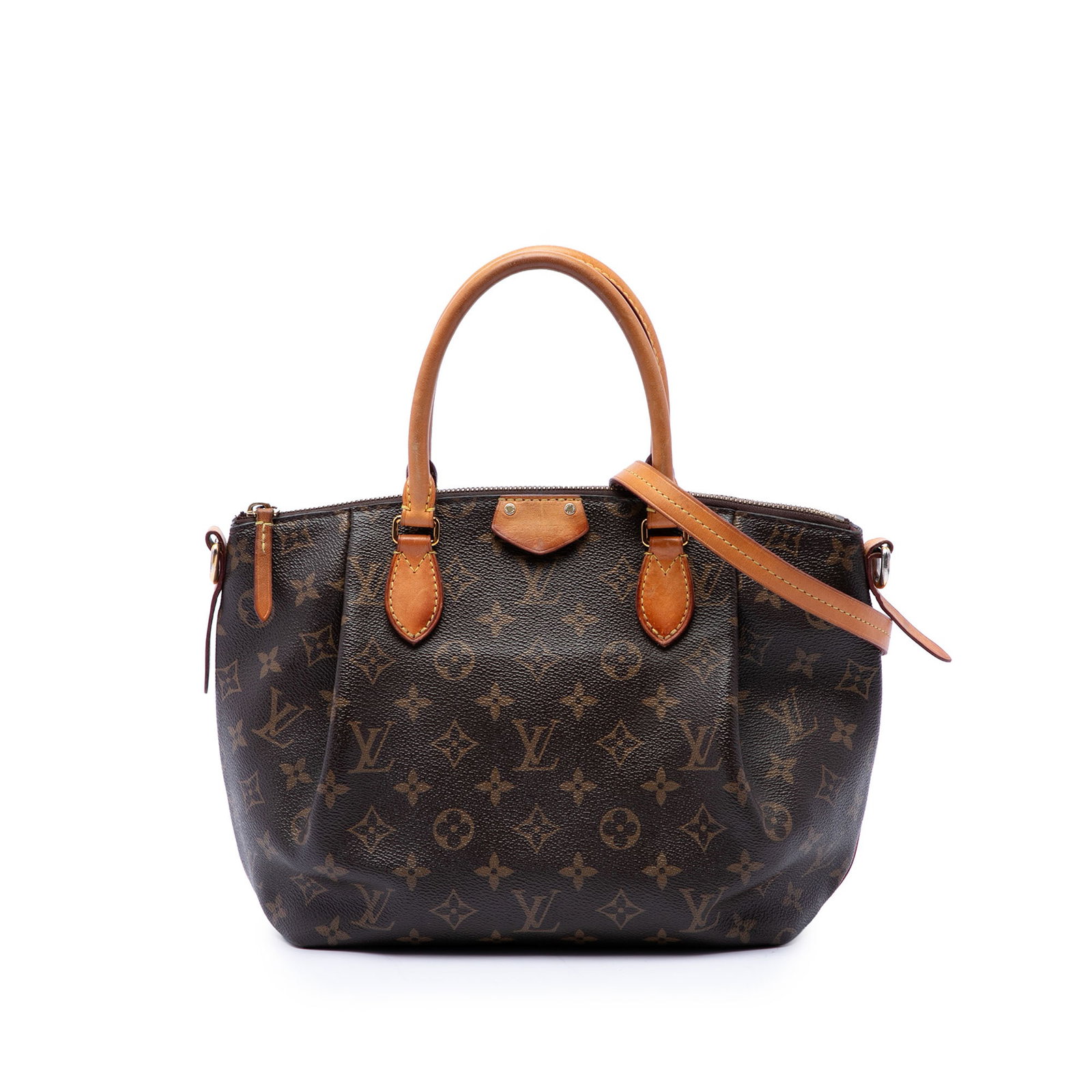 Louis Vuitton Turenne PM Monogram Canvas Shoulder Bag: Louis Vuitton Turenne PM Monogram Canvas Shoulder Bag Louis Vuitton Monogram Turenne PM handbag crafted with a monogram canvas body and vachetta leather trim. It features rolled vachetta leather handl