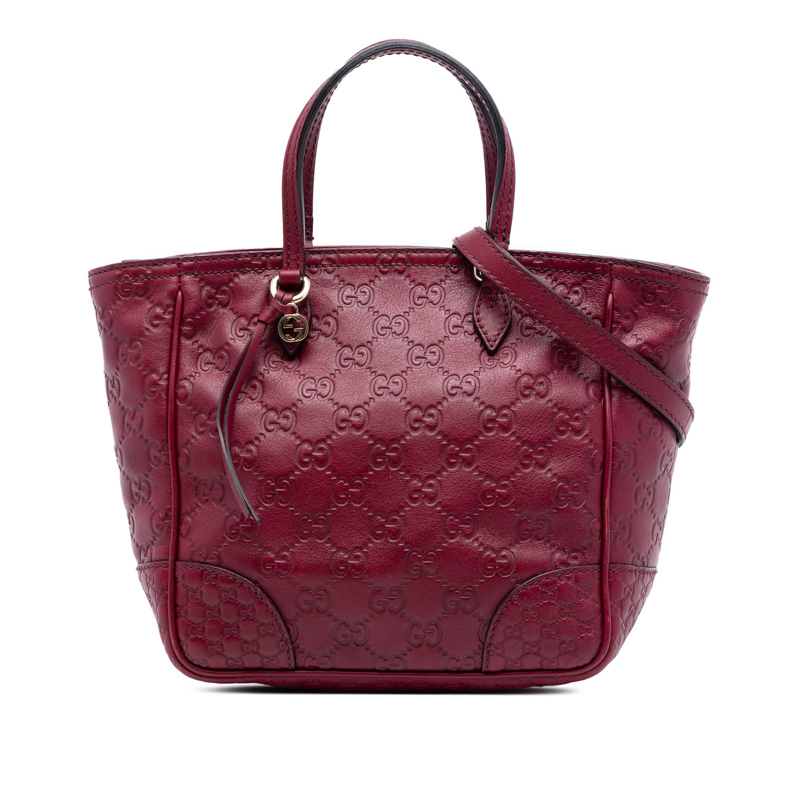 Gucci Bree Small Guccissima Leather Satchel Red: Gucci Bree Small Guccissima Leather Satchel Red This Small Guccissima Bree Satchel features a canvas body with flat leather handles, a detachable flat leather strap, and a top zip closure. The interio