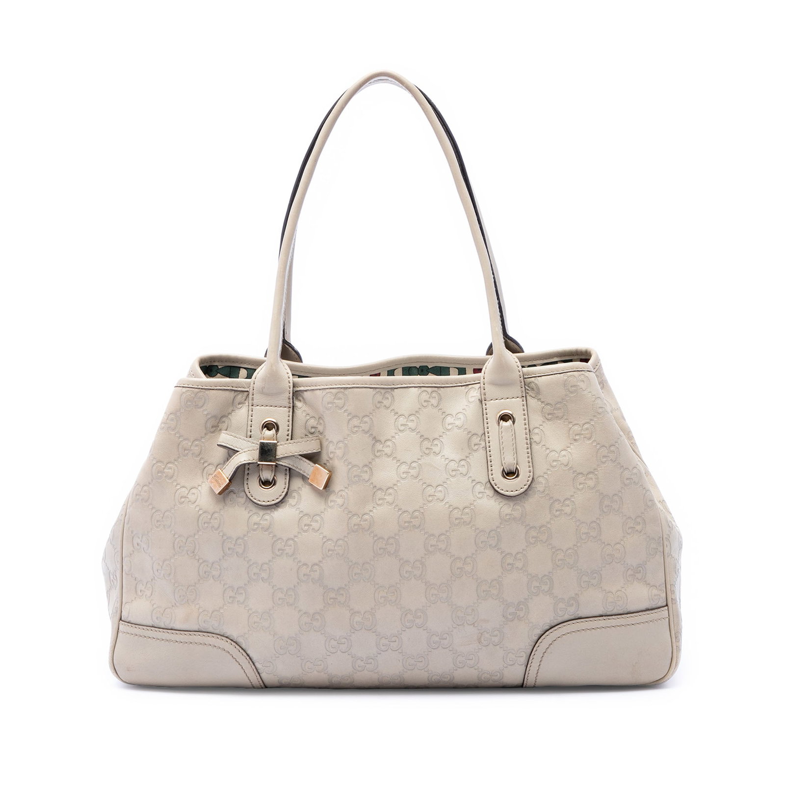 Gucci Guccissima Princy Tote Brown Embossed Leather Bag: Gucci Guccissima Princy Tote Brown Embossed Leather Bag Gucci Guccissima Princy Tote in brown embossed leather with rolled leather handles, an open top with a flap strap and snap button closure, and i