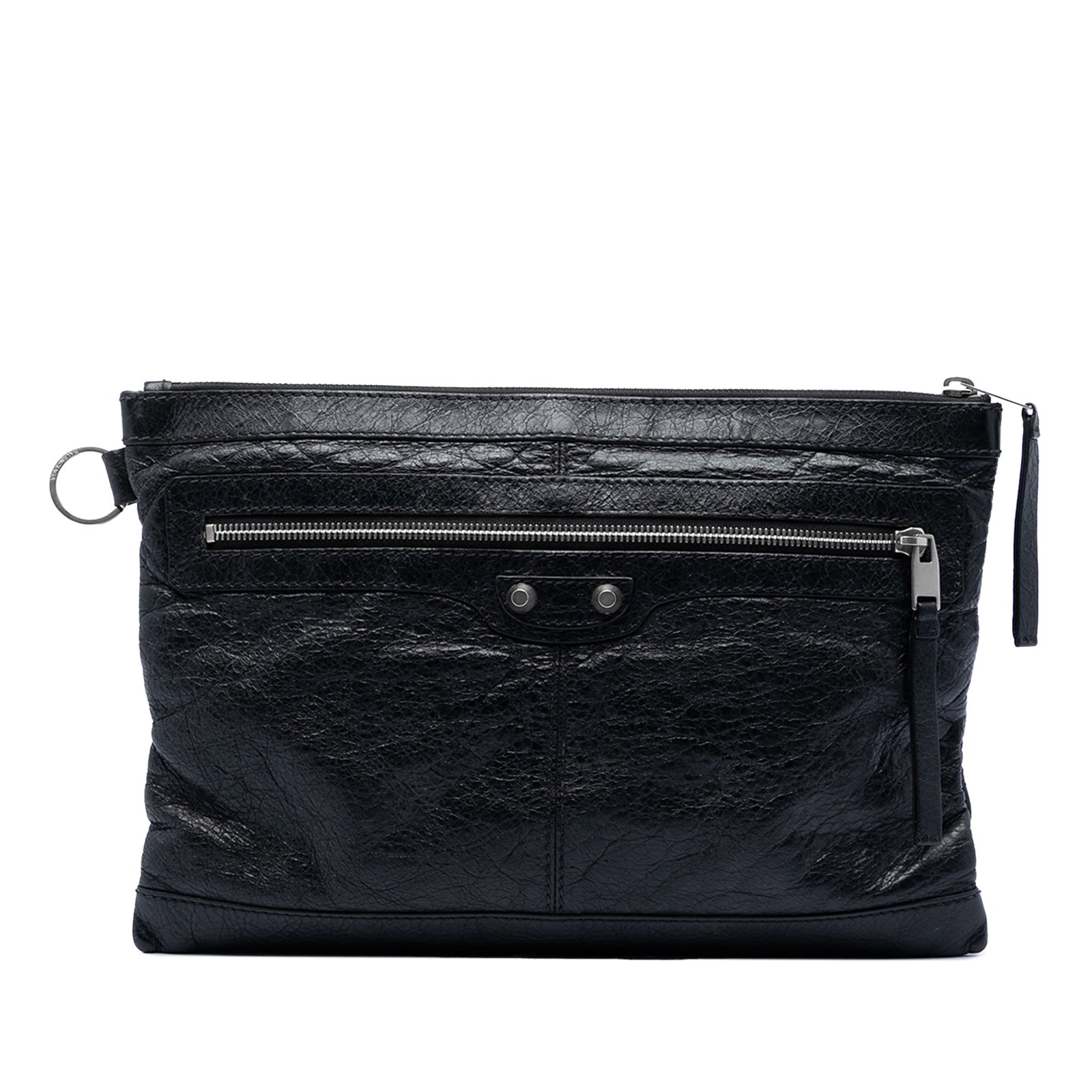 Balenciaga Classic Clip M black lambskin clutch bag (1 of 6)
