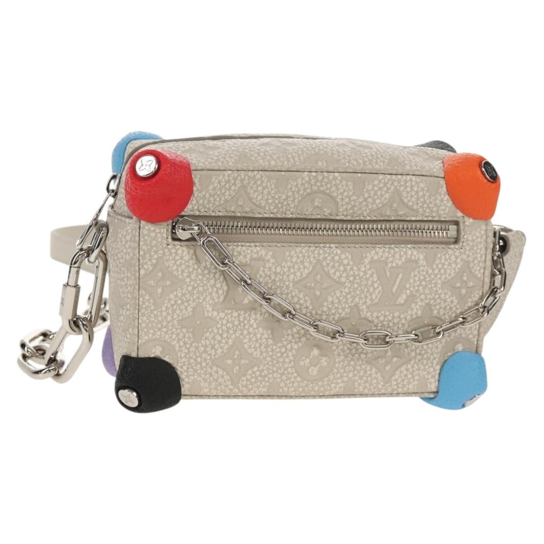 Louis Vuitton M81606 Taurillon Soft Trunk Shoulder Bag Gray Monogram Canvas: Louis Vuitton M81606 Taurillon Soft Trunk Shoulder Bag Gray Monogram Canvas Louis Vuitton shoulder bag from France in gray Monogram Canvas. This Taurillon Monogram Climbing Soft Trunk Bag is presented