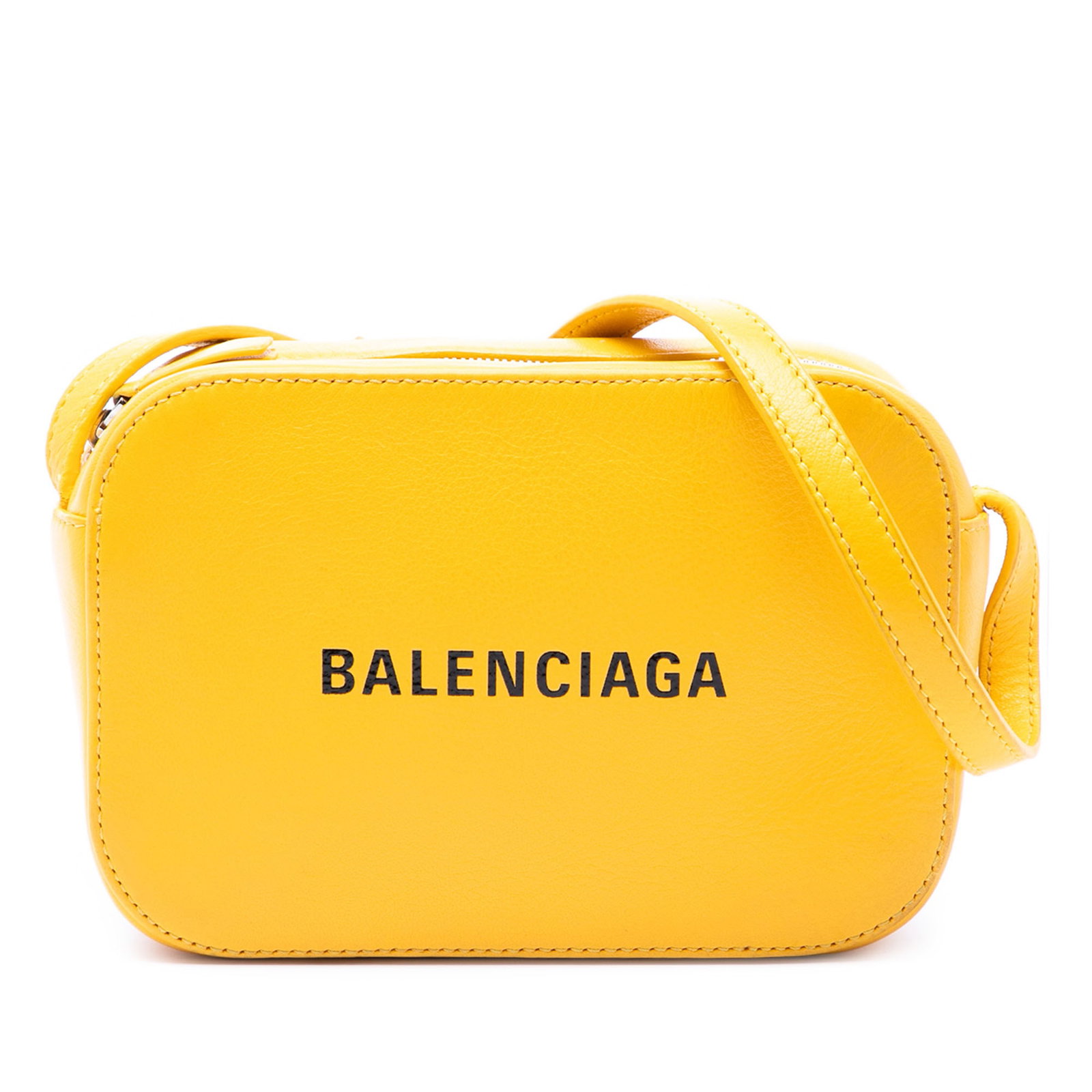 Balenciaga Everyday Camera Bag XS Yellow Leather Crossbody (1 of 6)