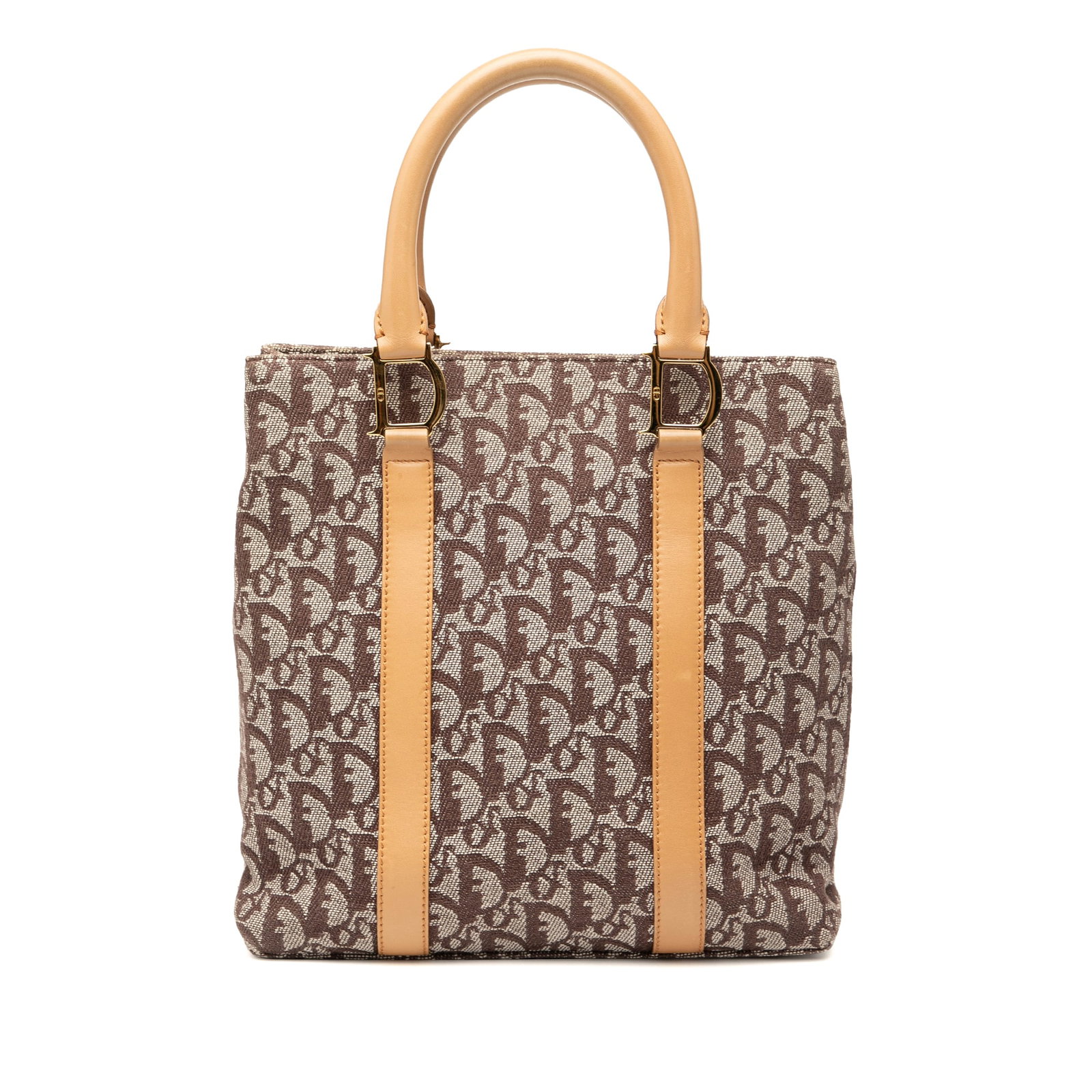 Dior Diorissimo Trotter Canvas Tote Brown Leather Trim Italy: Dior Diorissimo Trotter Canvas Tote Brown Leather Trim Italy The Diorissimo Trotter Canvas Tote is a stylish and practical accessory crafted from durable canvas with elegant leather trim. It features 