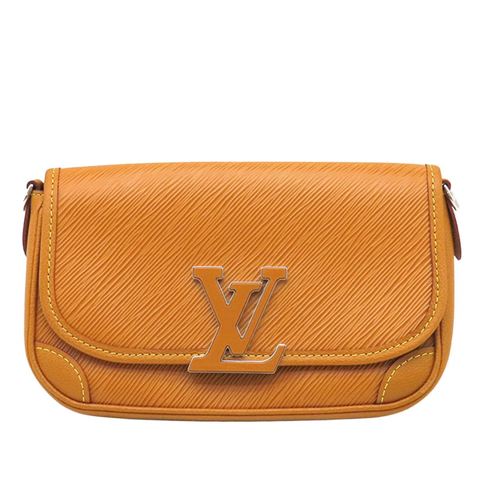 Louis Vuitton Epi Buci Brown Leather Shoulder Bag: Louis Vuitton Epi Buci Brown Leather Shoulder Bag Louis Vuitton Epi Buci shoulder bag crafted in brown Epi leather. It features an adjustable and detachable flat leather strap, a front flap with magne