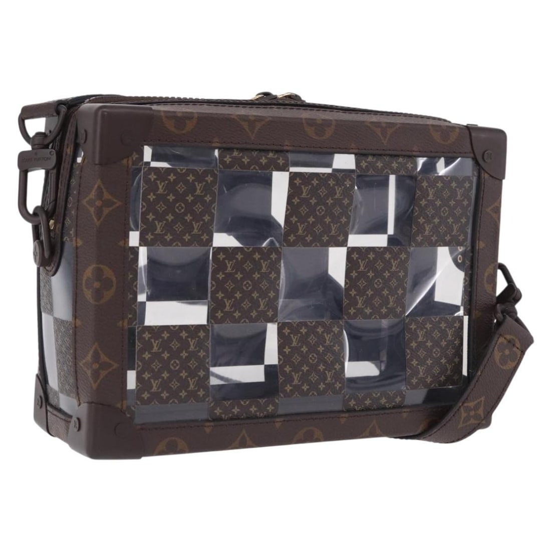 Louis Vuitton M20871 Chess Slim Soft Trunk Monogram Shoulder Bag: Louis Vuitton M20871 Chess Slim Soft Trunk Monogram Shoulder Bag Louis Vuitton Chess Slim Soft Trunk shoulder bag in Monogram canvas. This women's bag is made in France and includes a dust bag. Condit