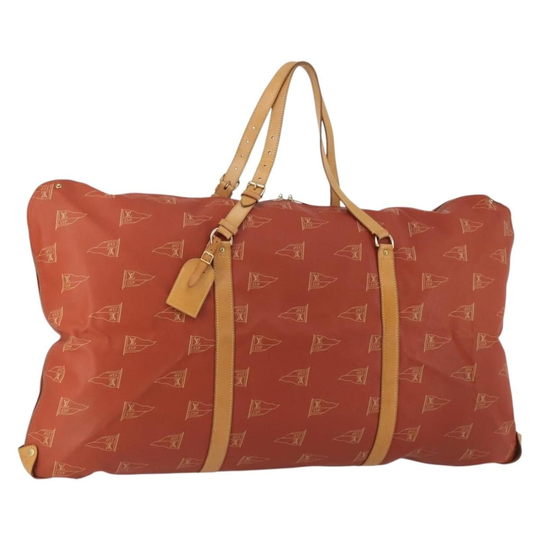 Louis Vuitton M80020 LV Cup Kabul Red Boston Bag: Louis Vuitton M80020 LV Cup Kabul Red Boston Bag Louis Vuitton LV Cup Kabul Boston Bag in red PVC leather, made in France. This women's Boston bag comes with a name tag and is identified as product no