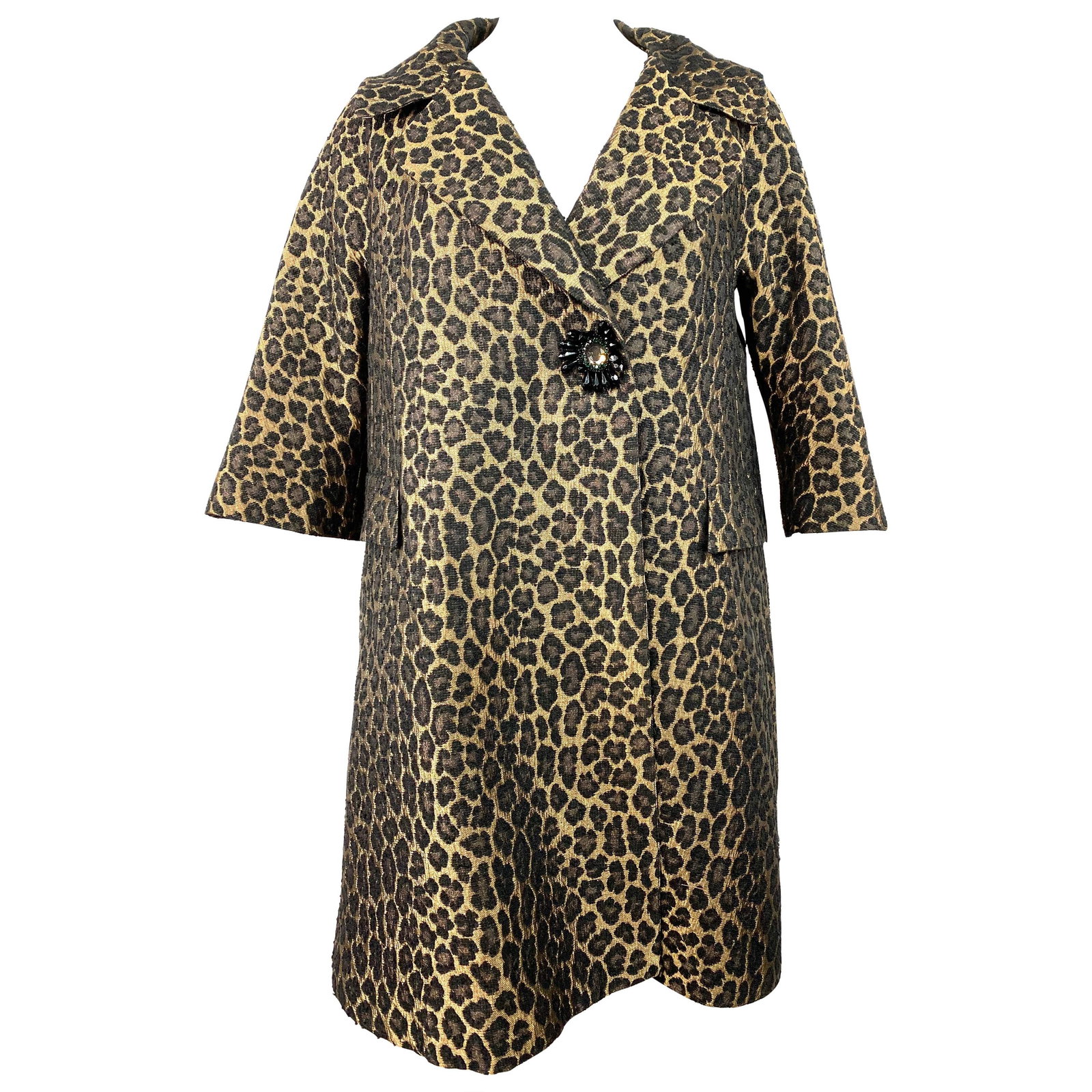 Erika Cavallini Semi Couture Leopard Print Oversized Coat (1 of 13)