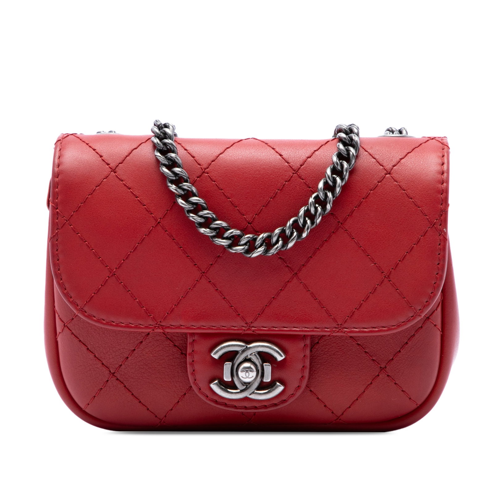 Chanel Paris Dallas Wild Stitch Goatskin Crossbody Bag Red: Chanel Paris Dallas Wild Stitch Goatskin Crossbody Bag Red A Chanel Paris Dallas Wild Stitch Flap crossbody bag crafted in red goatskin leather. It features a curb chain and leather shoulder strap, a 