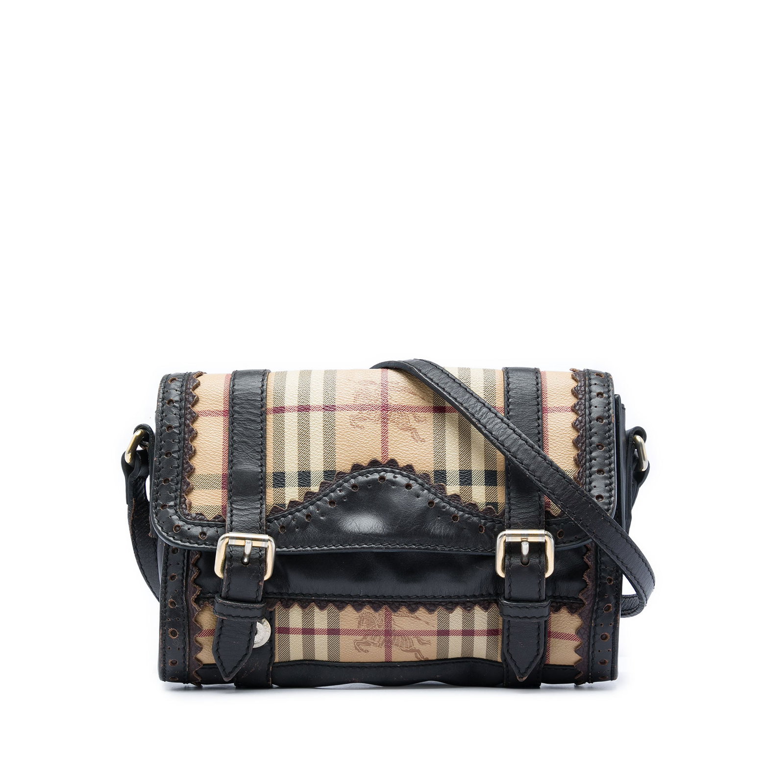 Burberry Doyle Crossbody Bag Haymarket Check Coated Canvas (1 of 6)