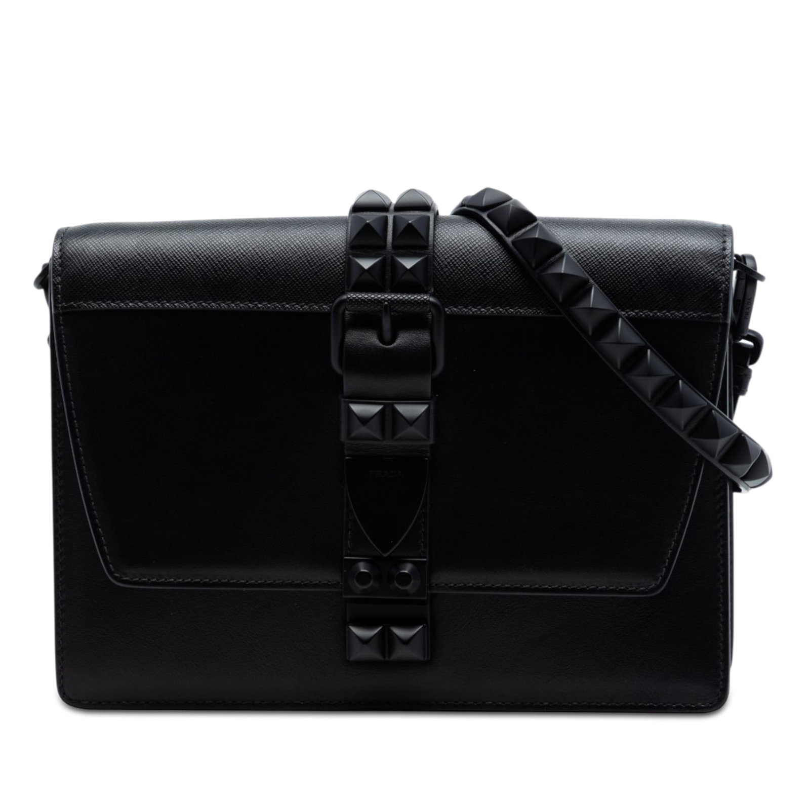 Prada Elektra black leather studded crossbody bag (1 of 6)