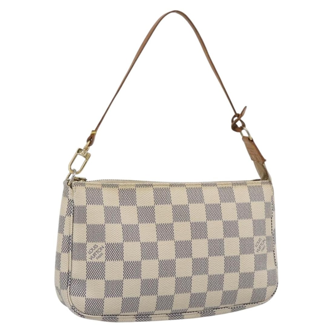 Louis Vuitton N51986 Pochette Accessoires Damier Azur Canvas Pouch: Louis Vuitton N51986 Pochette Accessoires Damier Azur Canvas Pouch Louis Vuitton Pochette Accessoires pouch in Damier Azur canvas. This women's pouch is made in Spain and comes only with the item show