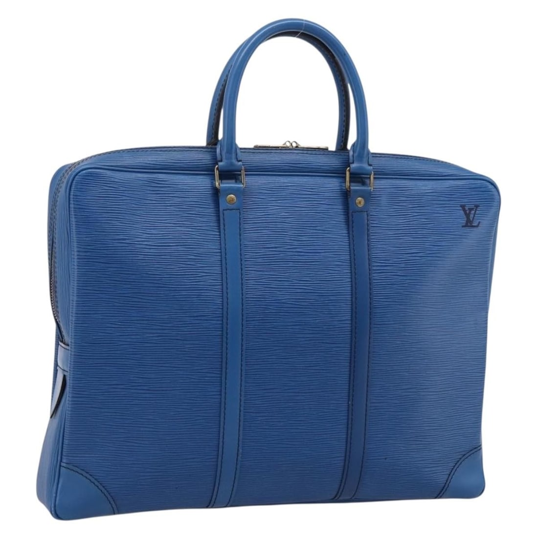 Louis Vuitton M54475 Epi Leather Blue Briefcase Business Bag (1 of 18)