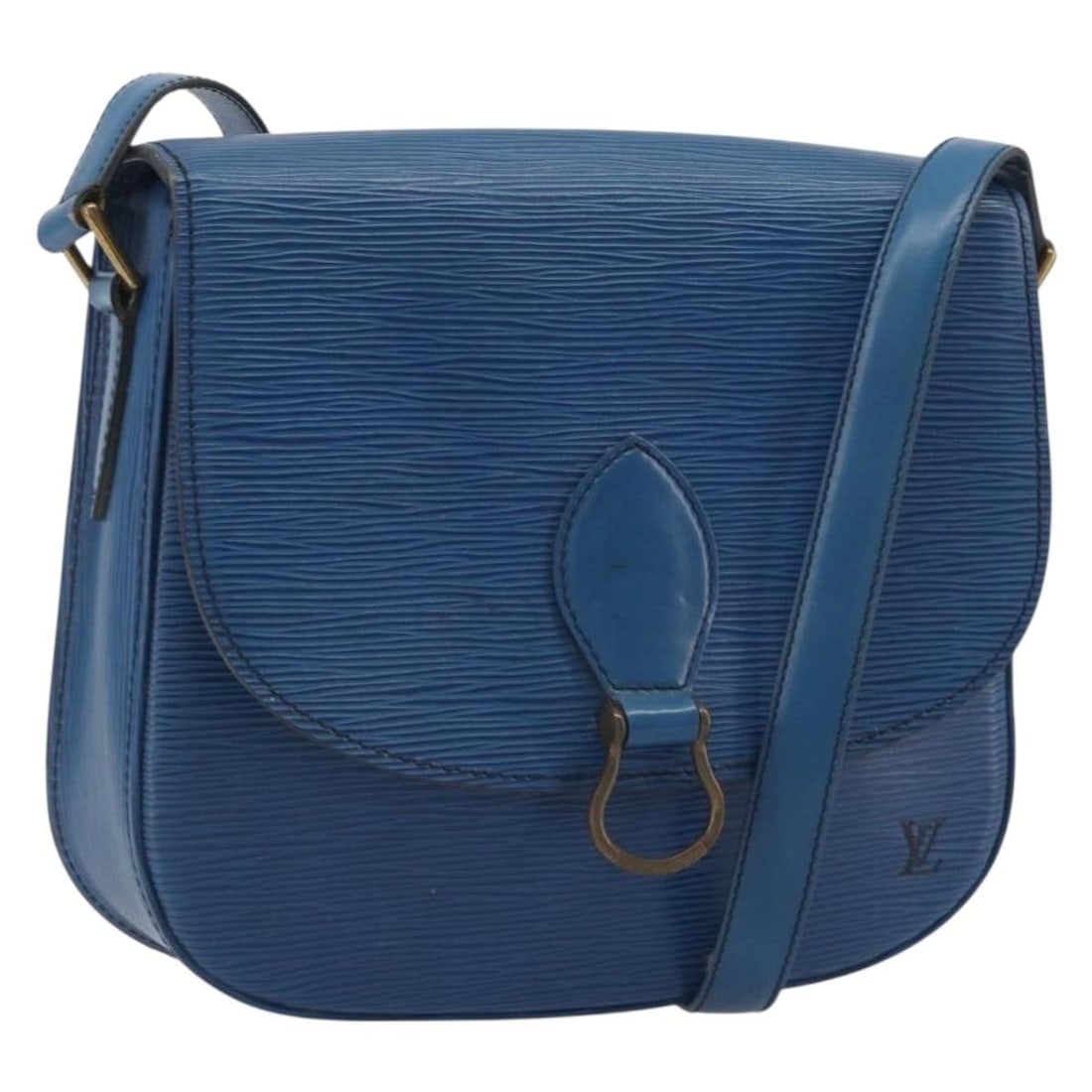 Louis Vuitton Saint Cloud GM Toledo Blue Epi Leather Shoulder Bag M52195: Louis Vuitton Saint Cloud GM Toledo Blue Epi Leather Shoulder Bag M52195 Louis Vuitton Saint Cloud GM shoulder bag in Toledo Blue Epi leather. This women's bag is made in France and features an adjust