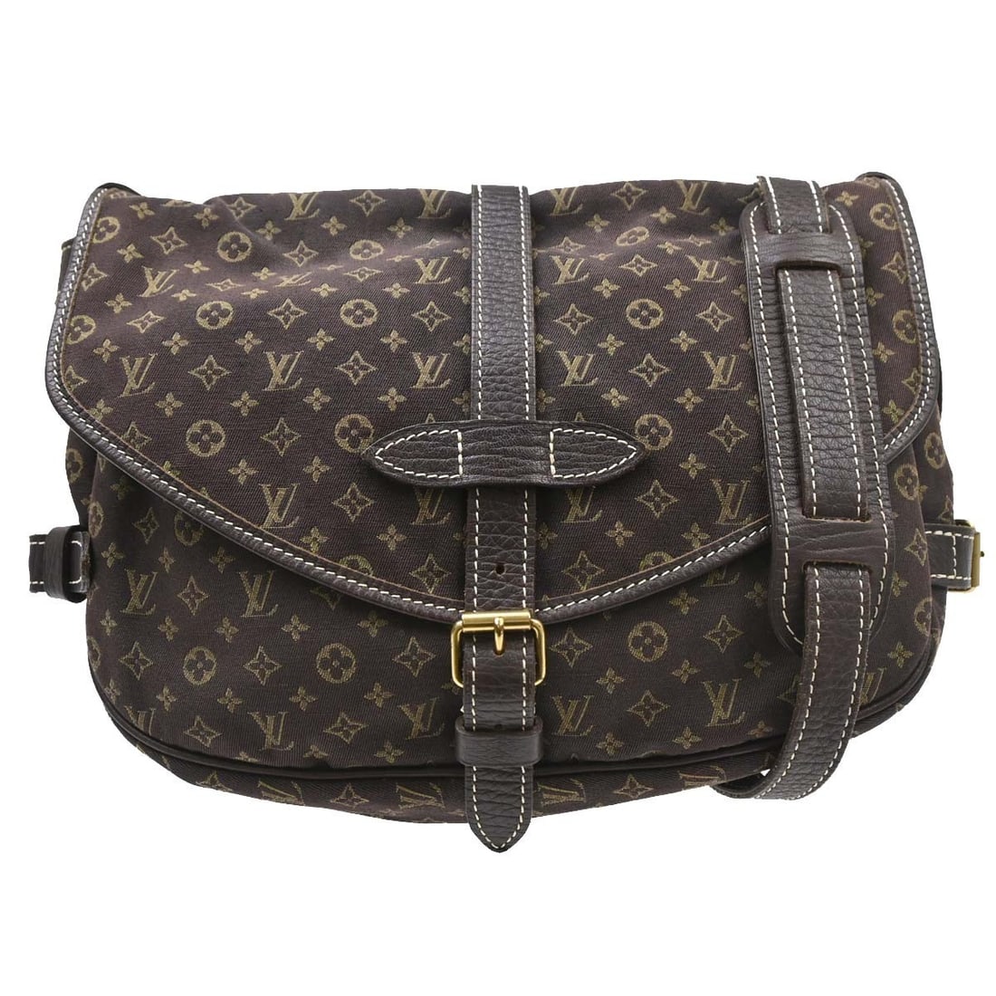 Louis Vuitton Saumur 30 Mini Lin Monogram Shoulder Bag Brown M95227 (1 of 13)