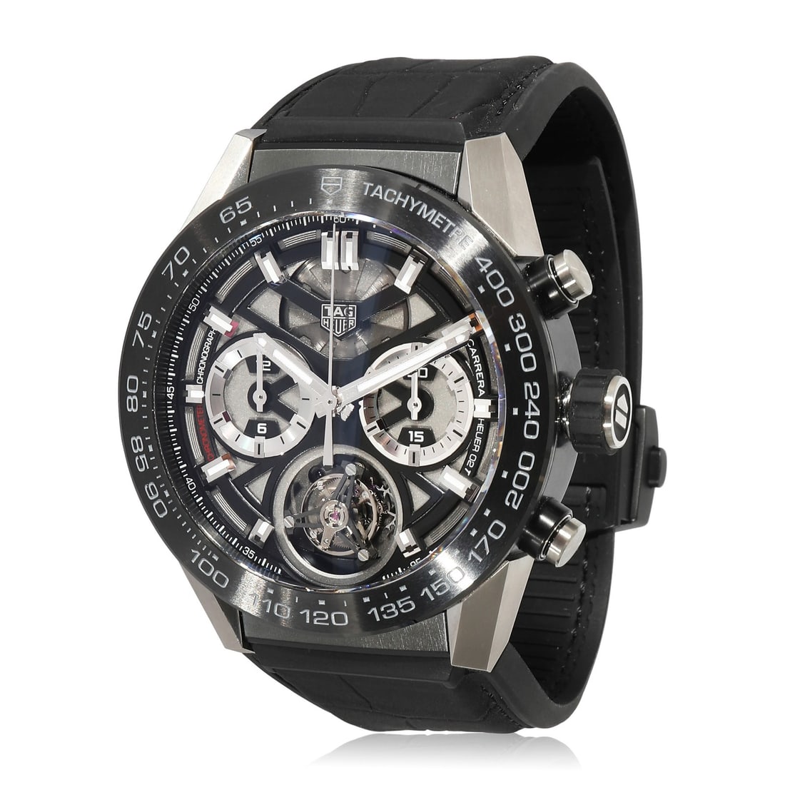 TAG Heuer Carrera mens automatic wristwatch ceramic titanium box papers (1 of 6)
