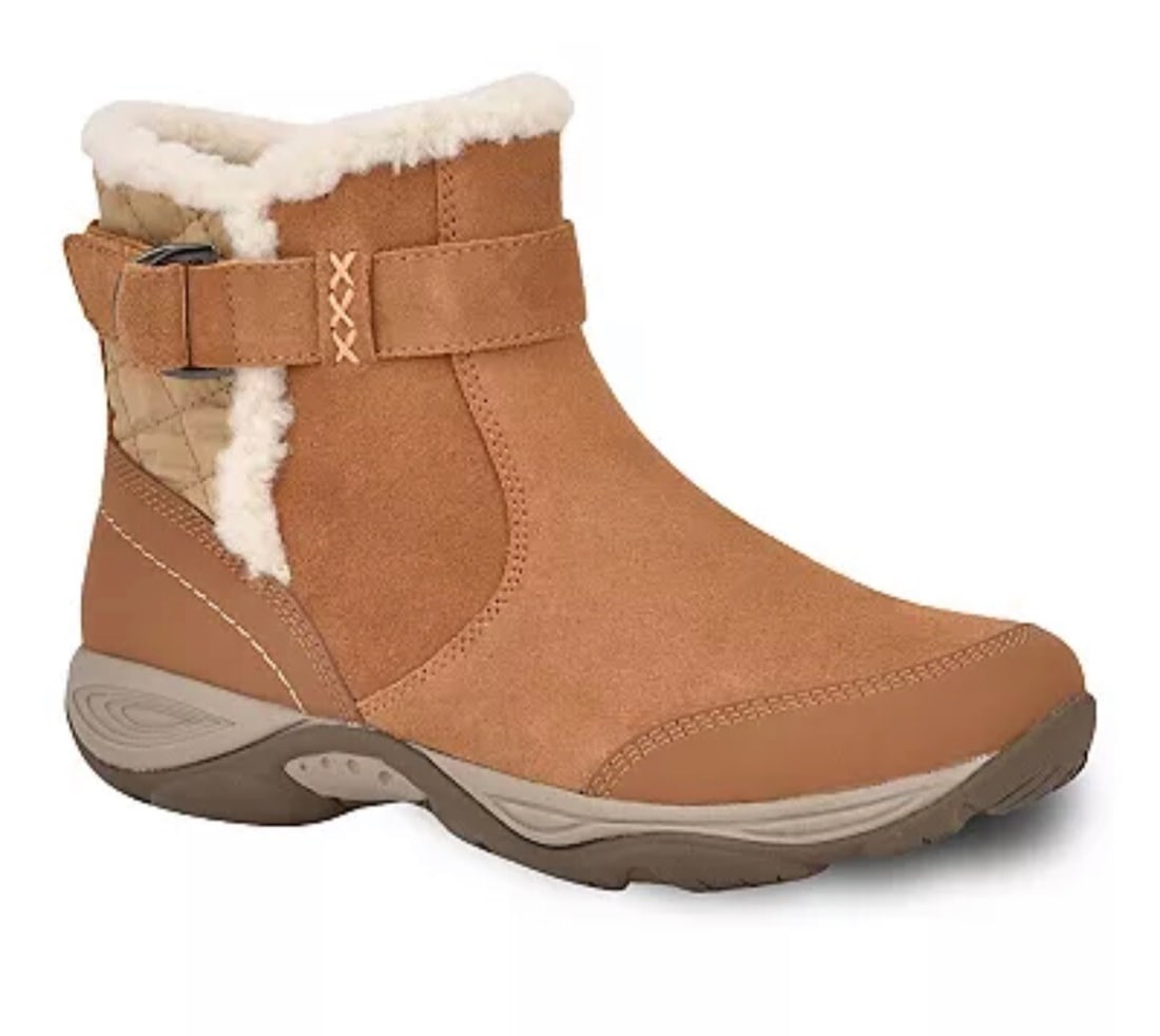 Easy Spirit Elk Water-Resistant Winter Boots Brown 7.5WW Slip-On: Easy Spirit Elk Water-Resistant Winter Boots Brown 7.5WW Slip-On Stay warm and stylish this winter with the Easy Spirit Elk Women's Water-Resistant Winter Boots. Crafted from high-quality leather, the