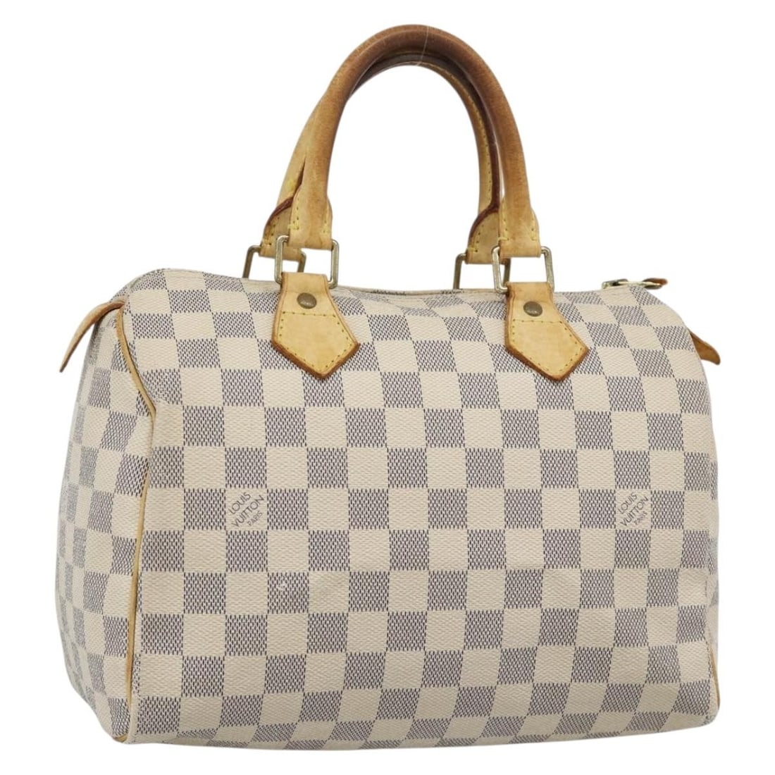 Louis Vuitton N41534 Speedy 25 handbag in Damier Azur canvas: Louis Vuitton N41534 Speedy 25 handbag in Damier Azur canvas Louis Vuitton Speedy 25 handbag in Damier Azur canvas, made in France. This women's handbag comes as the bag only; item box and dust bag ar
