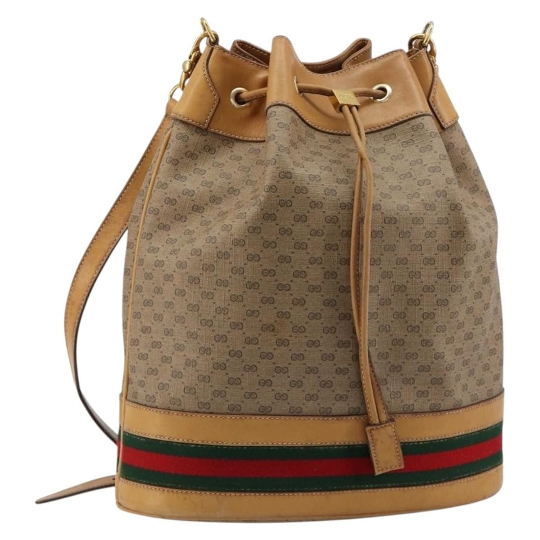 Gucci 001 115 4793 Shoulder Bag Micro GG Supreme Web Beige PVC Leather: Gucci 001 115 4793 Shoulder Bag Micro GG Supreme Web Beige PVC Leather Gucci Micro GG Supreme Web Sherry Line shoulder bag in beige PVC leather and Micro Small GG canvas. Made in Italy, this women's b