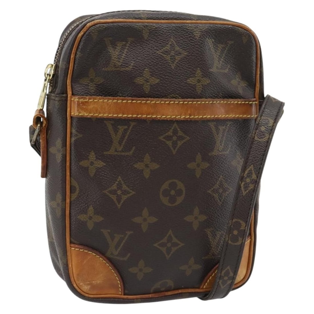Louis Vuitton M45266 Danube Monogram Canvas Shoulder Bag: Louis Vuitton M45266 Danube Monogram Canvas Shoulder Bag Louis Vuitton Monogram Danube Shoulder Bag in Monogram Canvas, made in France. This women's shoulder bag is presented in Monogram color and mea