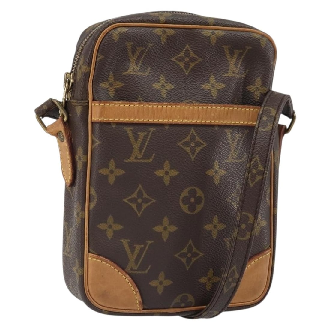 Louis Vuitton Danube Monogram Canvas Shoulder Bag M45266 France: Louis Vuitton Danube Monogram Canvas Shoulder Bag M45266 France This is a Louis Vuitton Monogram Danube Shoulder Bag, model M45266, crafted from signature monogram canvas. The bag features an adjustab