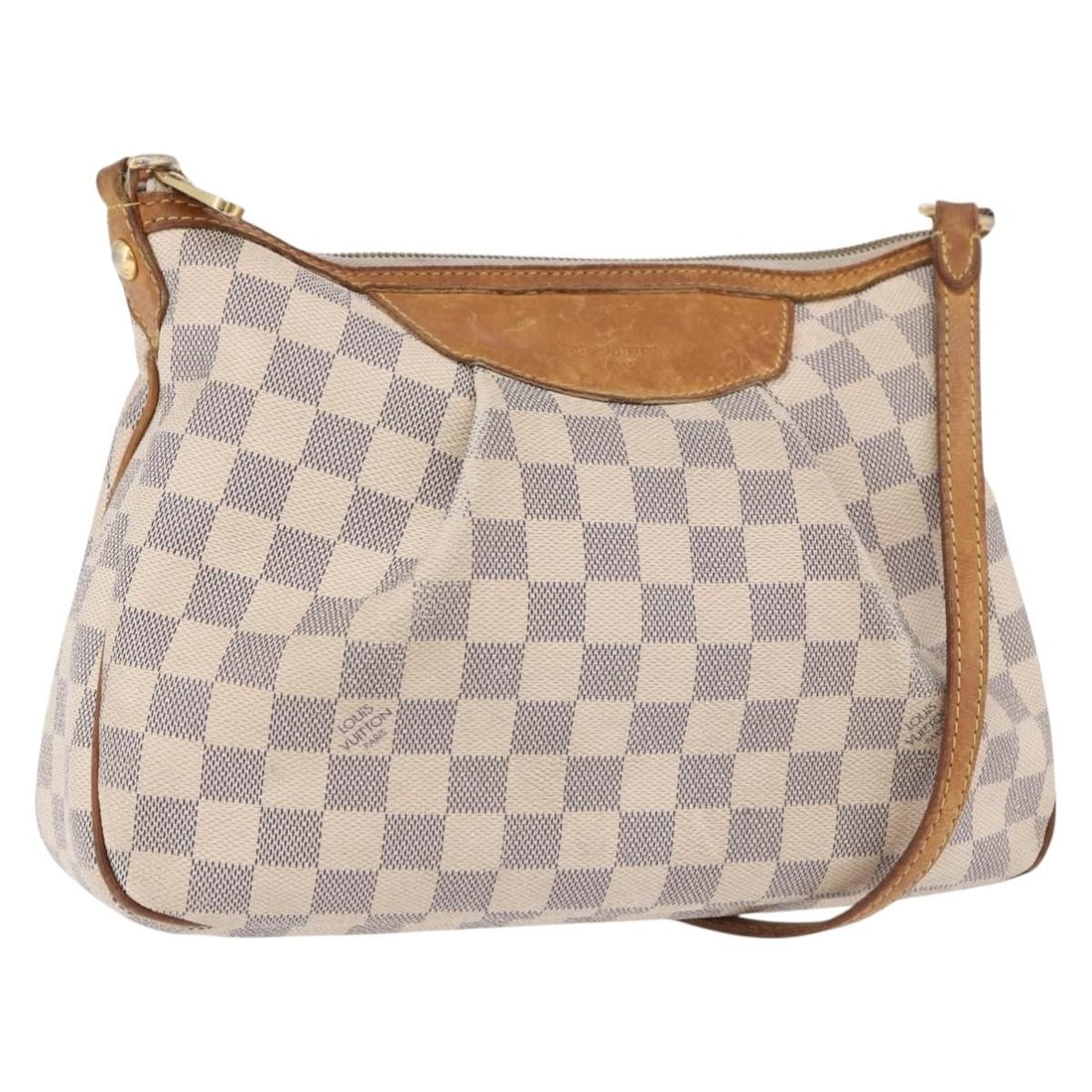 Louis Vuitton N41113 Siracusa PM Damier Azur Shoulder Bag: Louis Vuitton N41113 Siracusa PM Damier Azur Shoulder Bag Louis Vuitton Siracusa PM shoulder bag in Damier Azur canvas, made in France. This women's bag includes an adjustable shoulder strap and is of