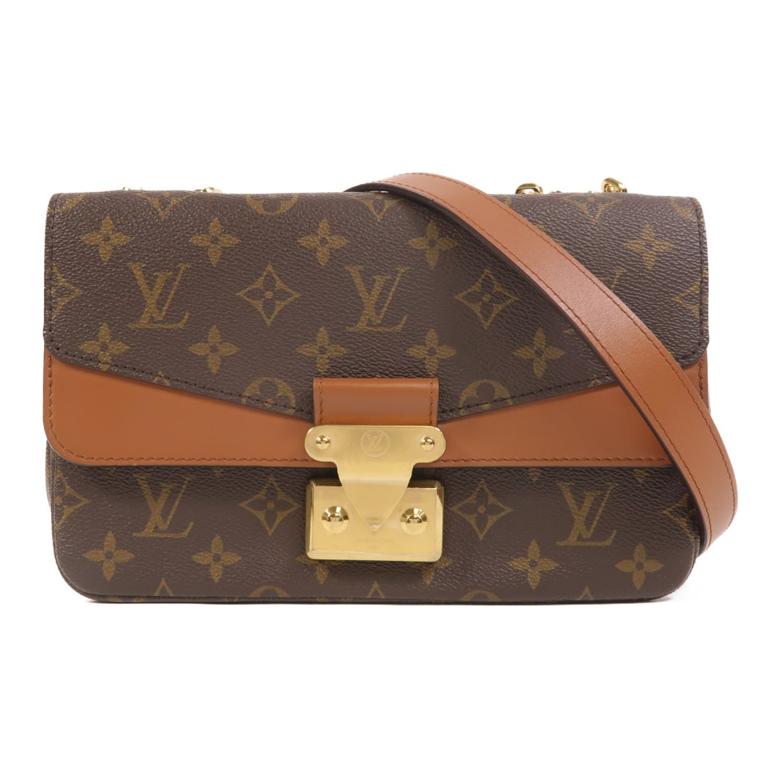 Louis Vuitton Marceau M46127 Monogram Shoulder Bag Brown: Louis Vuitton Marceau M46127 Monogram Shoulder Bag Brown Louis Vuitton Marceau Chain Shoulder Bag in brown monogram and PVC coated canvas, model M46127. It features a flap closure, one outside open po