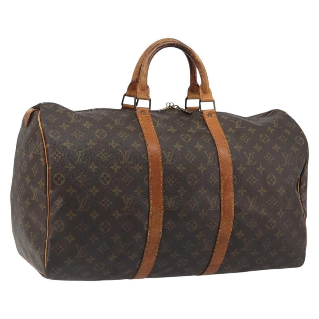 Louis Vuitton M41426 Keepall 50 Monogram Canvas Boston Bag: Louis Vuitton M41426 Keepall 50 Monogram Canvas Boston Bag Louis Vuitton Keepall 50 Boston bag in Monogram canvas, made in France. This women's bag is offered without the original box or dust bag; onl