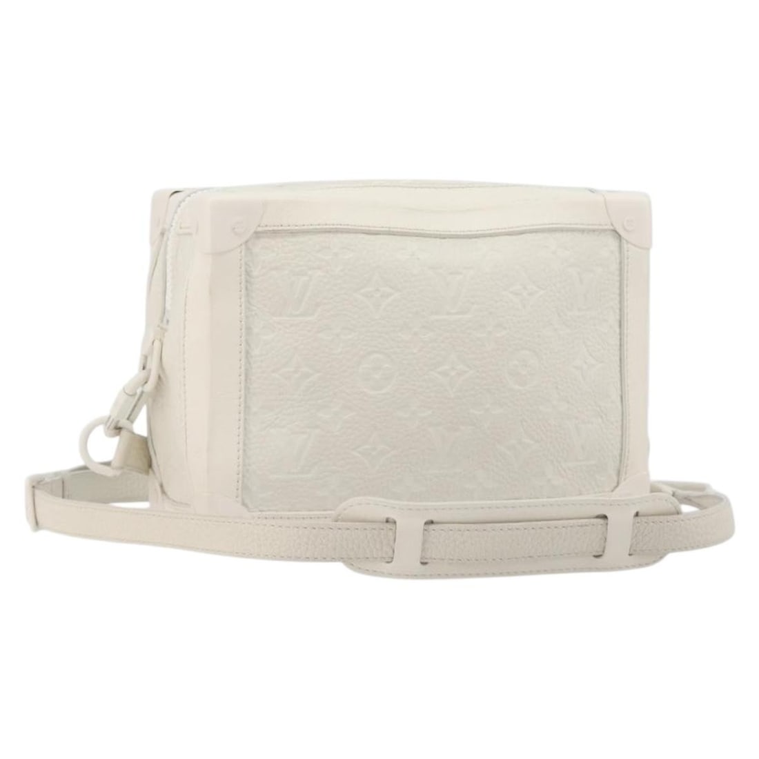 Louis Vuitton M53287 Soft Trunk Shoulder Bag White Monogram Empreinte Leather: Louis Vuitton M53287 Soft Trunk Shoulder Bag White Monogram Empreinte Leather Louis Vuitton Monogram Empreinte Soft Trunk shoulder bag in white leather with an adjustable shoulder strap. Includes a du