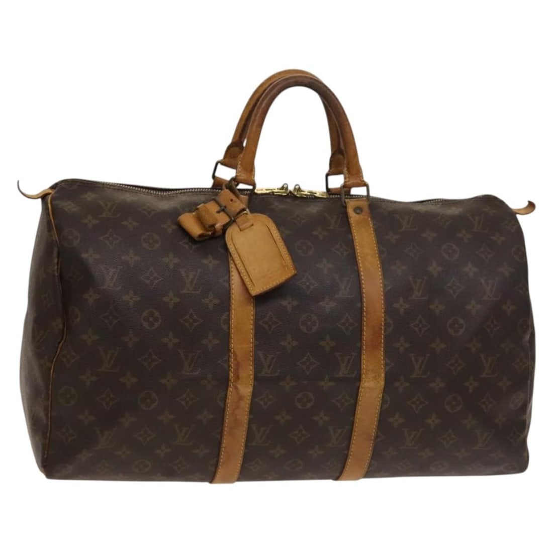 Louis Vuitton M41426 Keepall 50 Monogram Canvas Boston Bag: Louis Vuitton M41426 Keepall 50 Monogram Canvas Boston Bag Authentic Louis Vuitton Keepall 50 Boston bag in Monogram canvas, made in France. This women's travel bag includes a name tag and Powanie. Co