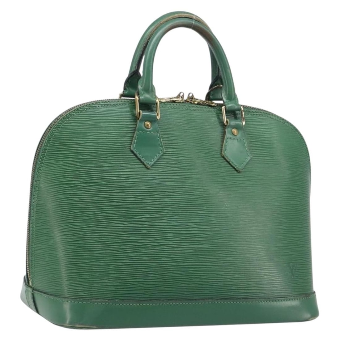 Louis Vuitton Alma M52144 Epi Leather Handbag Borneo Green: Louis Vuitton Alma M52144 Epi Leather Handbag Borneo Green Louis Vuitton Alma handbag in Borneo Green Epi leather. This women's handbag was made in France and comes as the bag only; item box and dust 