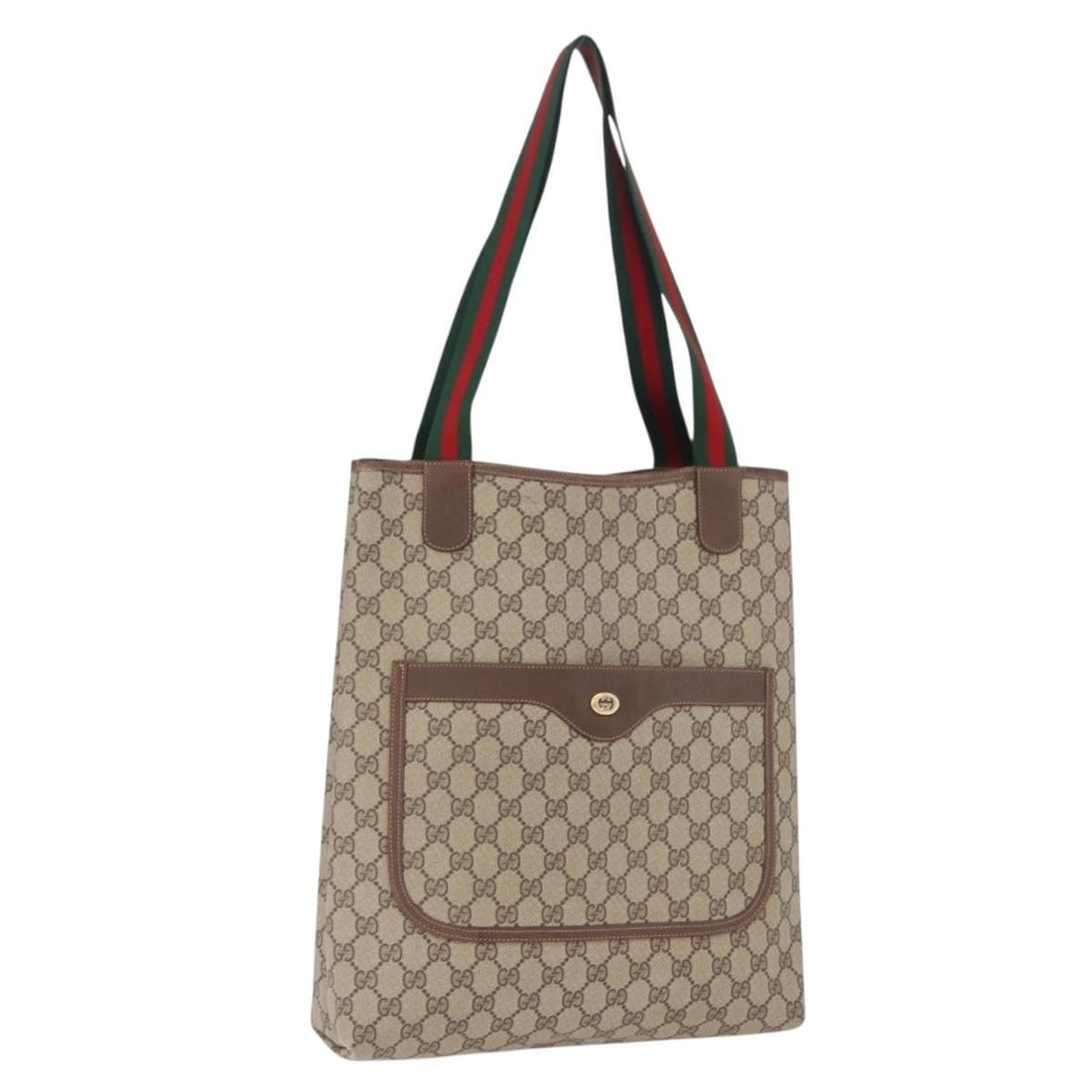 Gucci Sherry Line GG Supreme PVC Leather Tote 89 02 003 Beige Gold: Gucci Sherry Line GG Supreme PVC Leather Tote 89 02 003 Beige Gold Gucci GG Supreme Web Sherry Line tote bag in beige and gold PVC leather with GG canvas. Made in Italy, this women's tote features the