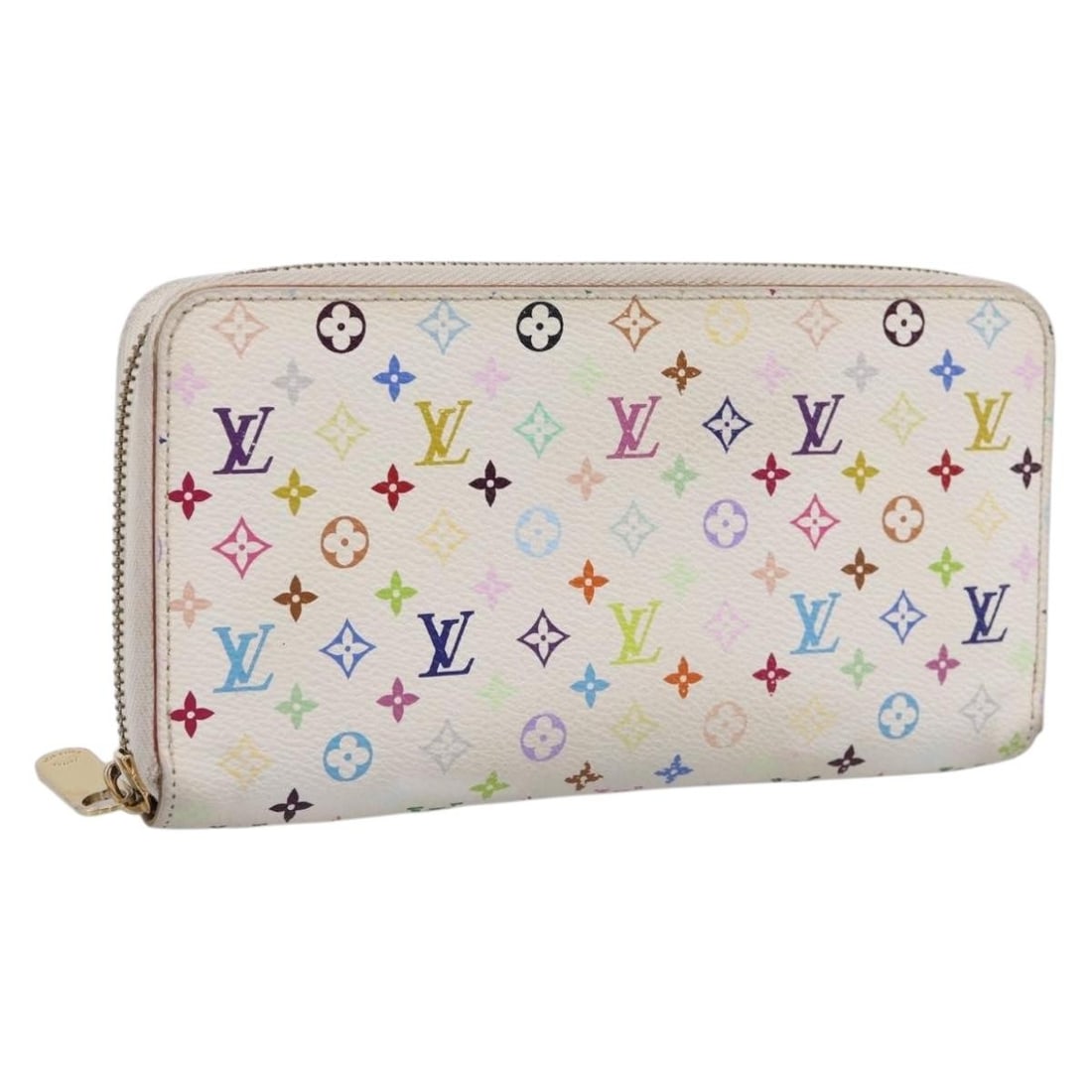 Louis Vuitton M60241 Monogram Multicolor Long Wallet White: Louis Vuitton M60241 Monogram Multicolor Long Wallet White Louis Vuitton Monogram Multicolor Zippy Wallet in white, crafted in Monogram Multicolor canvas. This women's long wallet is made in Spain and