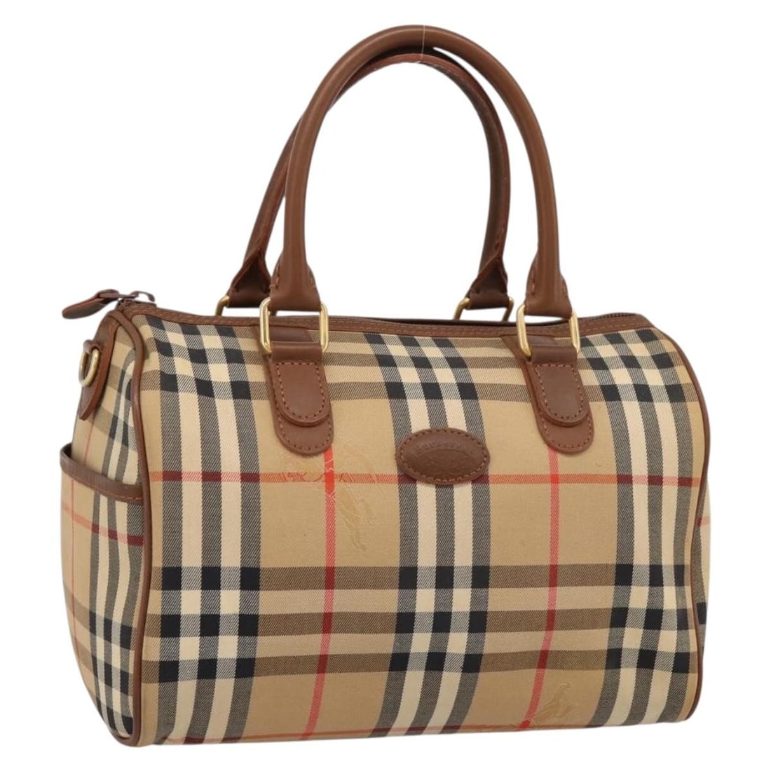 Burberrys Nova Check Canvas Handbag Beige Gold Tone: Burberrys Nova Check Canvas Handbag Beige Gold Tone Burberrys women's handbag in beige and gold canvas with the Nova Check pattern. This handbag is offered without the original box or dust bag; only t