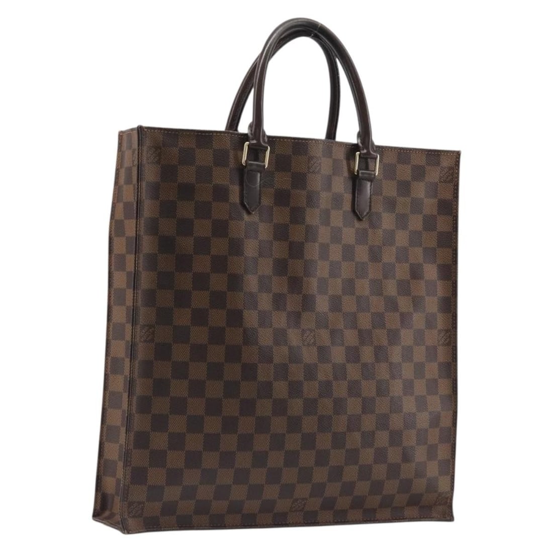 Louis Vuitton N51140 Sac Plat Hand Bag Damier Ebene Canvas: Louis Vuitton N51140 Sac Plat Hand Bag Damier Ebene Canvas Louis Vuitton Sac Plat handbag in Damier Ebene canvas with a structured silhouette and top handles. Made in France, this women's bag includes