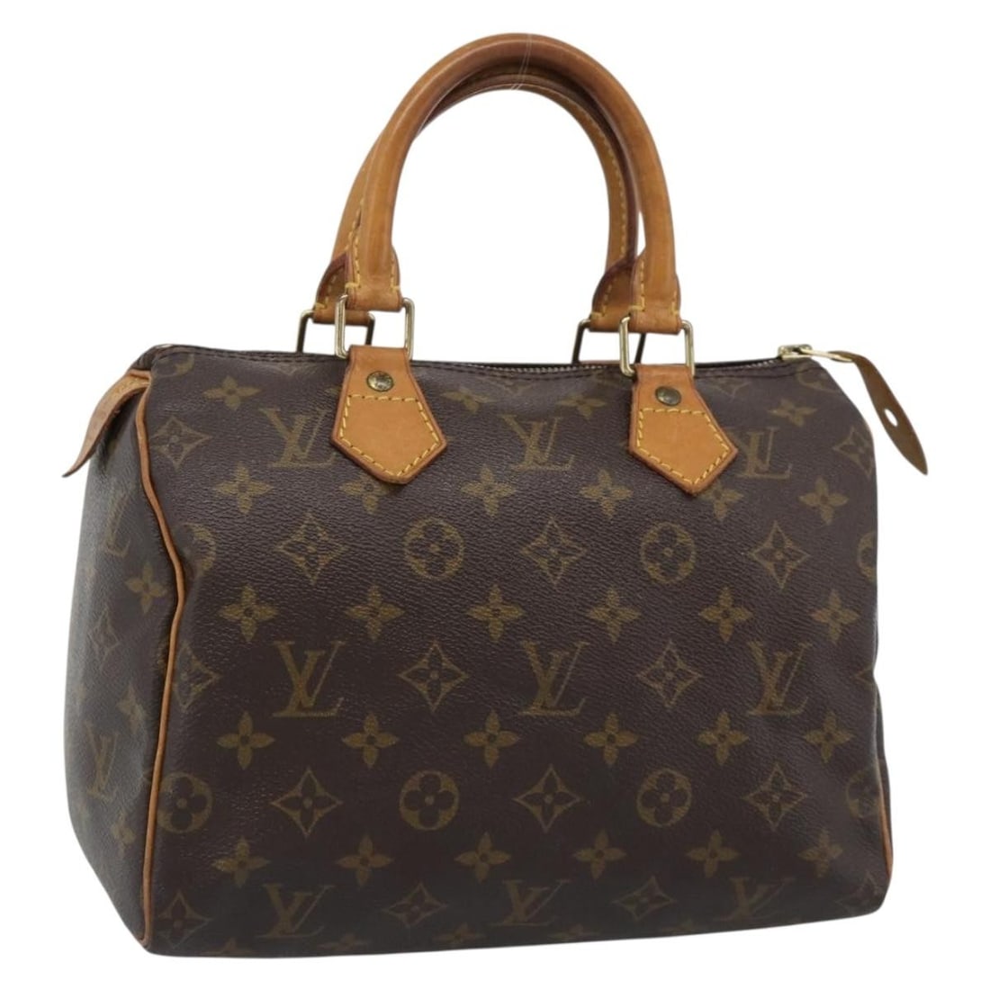Louis Vuitton M41528 Speedy 25 Monogram Canvas Handbag France: Louis Vuitton M41528 Speedy 25 Monogram Canvas Handbag France Louis Vuitton Speedy 25 handbag in Monogram canvas, made in France. This women's handbag is offered without the original box or dust bag; 