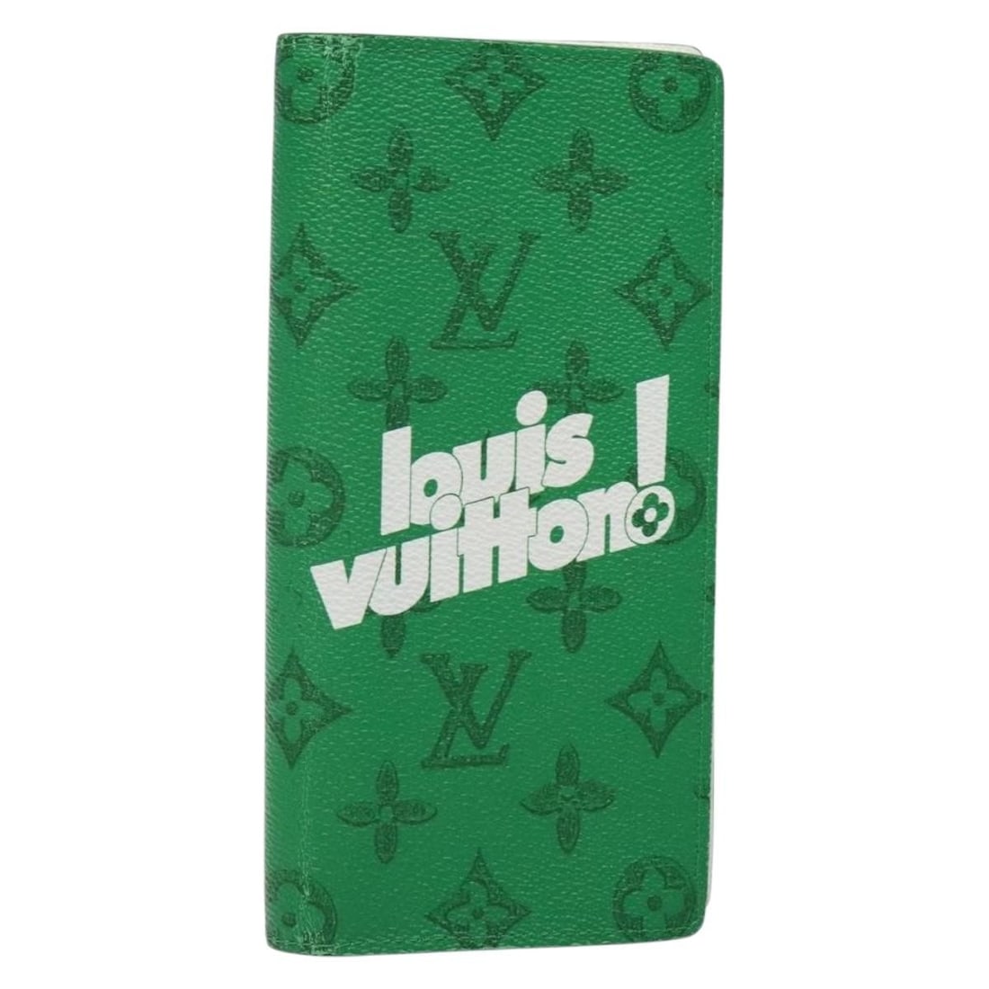 Louis Vuitton M80801 Brazza long wallet Monogram canvas green: Louis Vuitton M80801 Brazza long wallet Monogram canvas green Louis Vuitton Portefeuille Brazza long wallet in Monogram canvas with green detailing. Made in France, this wallet includes the dust bag a