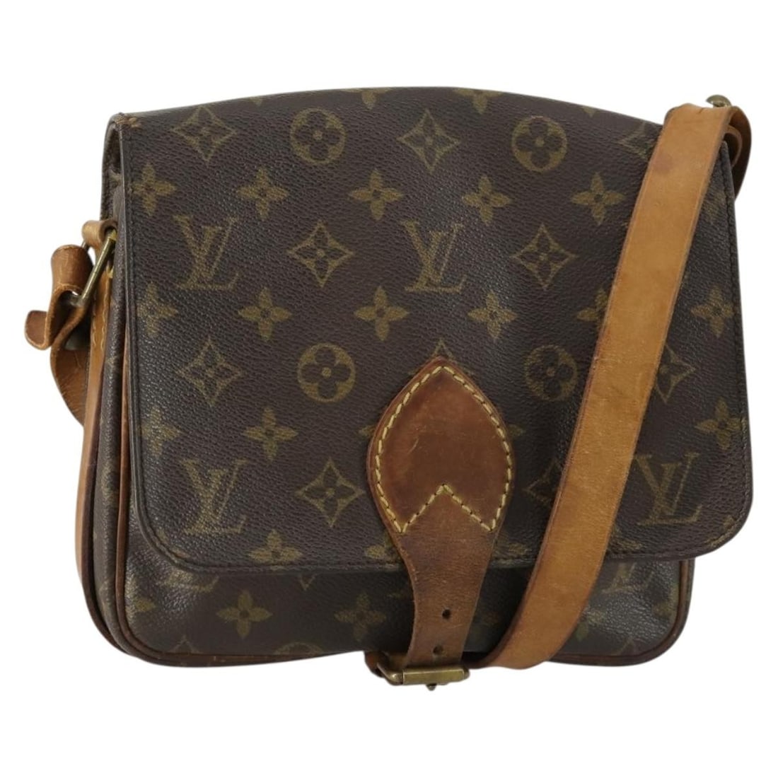 Louis Vuitton Cartouchiere MM Monogram Canvas Shoulder Bag M51253 France: Louis Vuitton Cartouchiere MM Monogram Canvas Shoulder Bag M51253 France This is a Louis Vuitton Monogram Cartouchiere MM shoulder bag crafted from monogram canvas. The bag features a monogram pattern