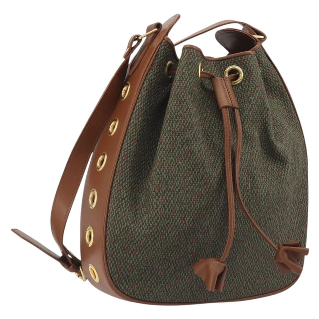 SAINT LAURENT Brown PVC Leather Shoulder Bag Gold Tone 194356: SAINT LAURENT Brown PVC Leather Shoulder Bag Gold Tone 194356 Saint Laurent shoulder bag in brown and gold PVC leather with a classic compact silhouette. This women's bag is made in Italy and features